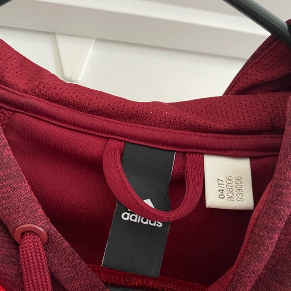 Adidas red hoodie men’s size medium - Picture 2 of 2